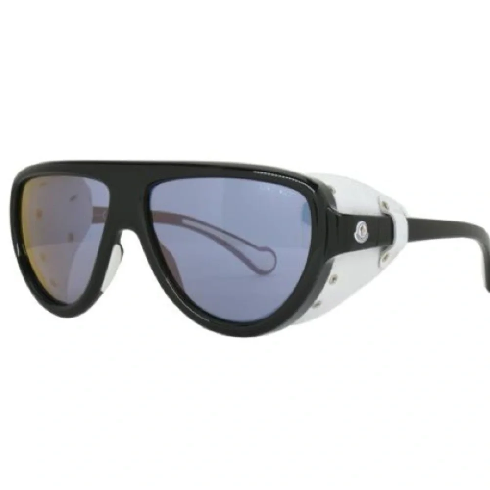Chic Moncler Leather Black White Shield Sunglasses😍 - Picture 6 of 7